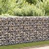 Vidaxl Gabion Wall With Lids, Galvanized Steel, 900X50X100 Cm