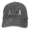 Retro The Beatle Walking Road Baseball Cap Unisex Style Distressed Denim Snapback Cap Outdoor Summer Unstructured Soft Hats Cap Costume Hats