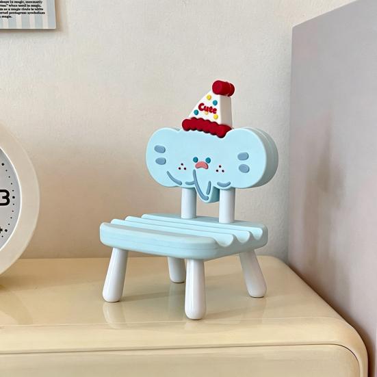 Mini Chair Phone Stand Cartoon Tablet Holder for Desk Cute Doll Chair
