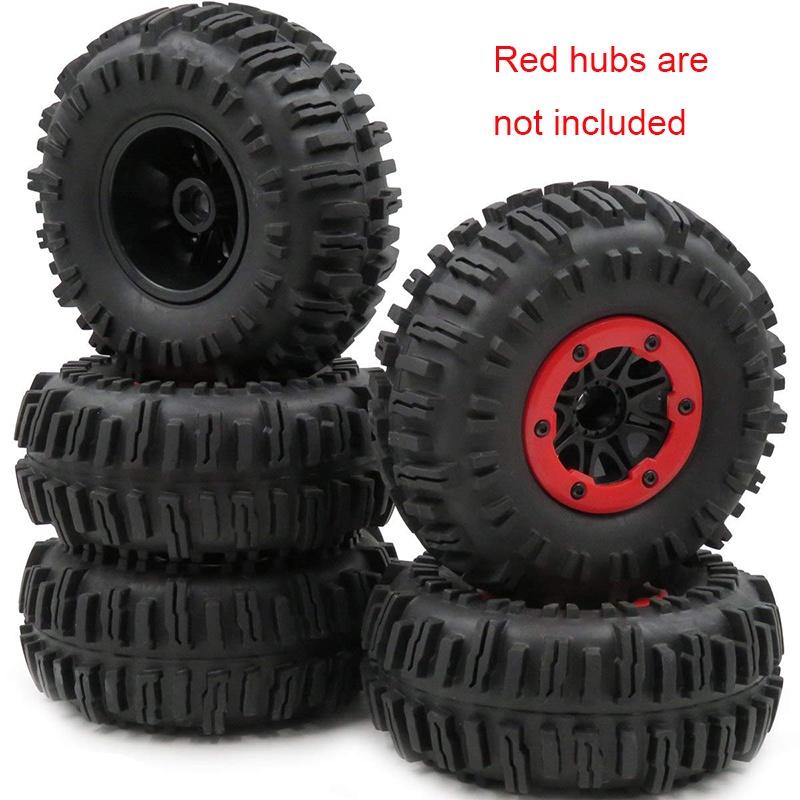 Durable Soft Rubber 2.2" Rock Crawler Tires With Foam For Axial Scx10 Wraith Trx-4