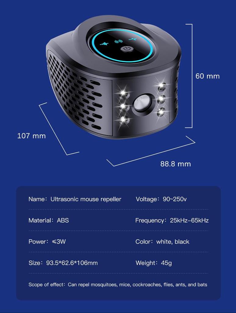 Ultrasonic Pest Repellent: 4-in-1 Mosquito, Rat, and Mouse Repellent Device
