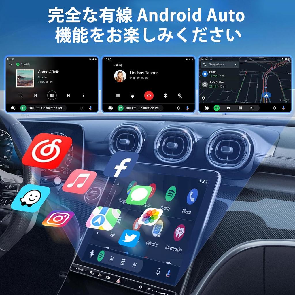 Android Auto Sans Fil Android Auto Sans Fil Bluetooth Android Auto Sans Fil Compatible avec les smartphones Android Android 11 et versions ultérieures Adaptateur, Adaptateur,