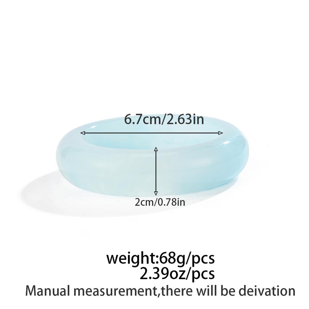DIEZI 3 Style Exaggerated Trendy Sky Blue Acrylic Resin Wide Bangles Bracelet Vintage Fashion Bangles For Women Men Gift Jewelry
