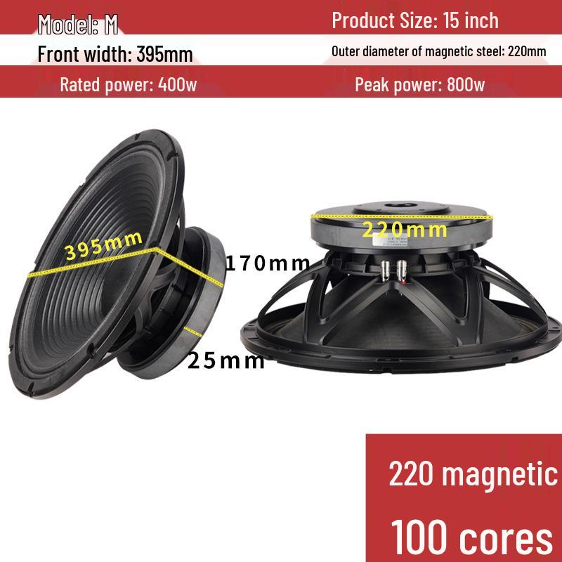 Professional 12" & 15" Full-Range Bass Stage Speaker for KTV