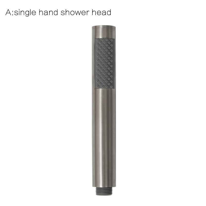 

Household Water-saving Bathroom Shower Brushed Stainless Steel Bathroom Hand-held Shower Head with Shower Hose Bracket