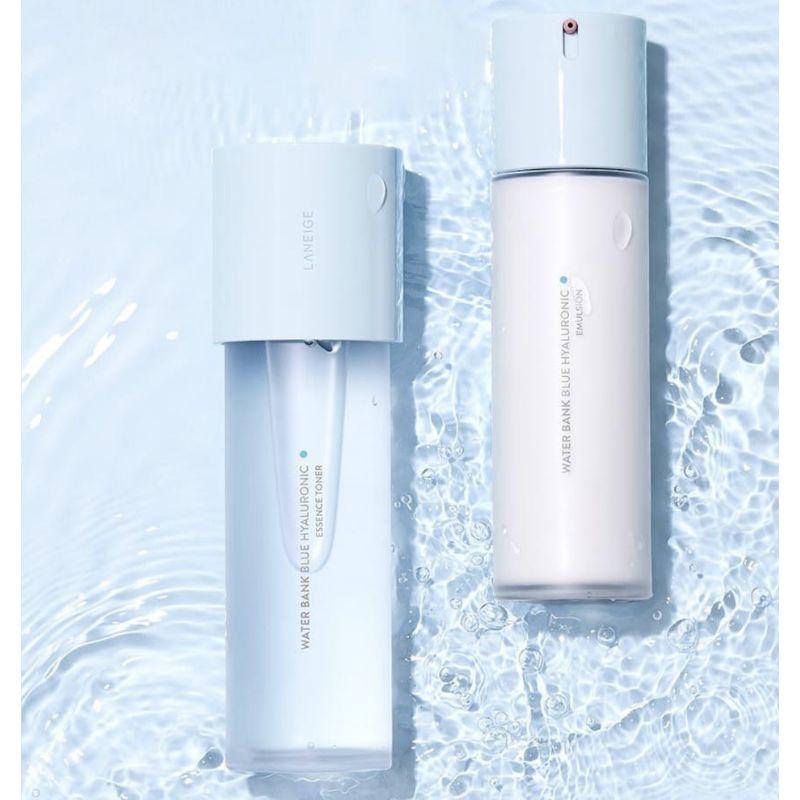 LANEIGE Water Bank Blue Hyaluronic 2-Step Essential Set for Combination to Oily Skin – Hydrating Skincare Gift Set (5pcs)