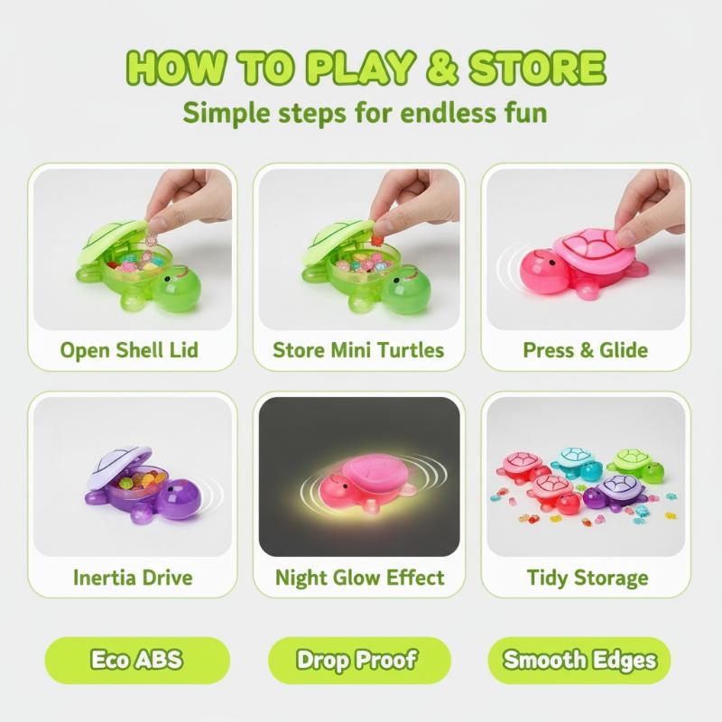 Glowing Turtle Toy 101 Pieces Glowing Turtle Toy Table Decoration Statue Diy Accessories Turtle Small Ornaments Trendy Toys