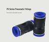 PU Plastic Pneumatic Quick-Insert Straight Connector for Air Tubes (Sizes: 4, 6, 8, 10, 12, 14, 16)