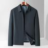 2025 Men's Cotton Stand Collar Lapel Jacket - Spring/Autumn Casual Dad Style