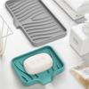 Silicone Soap Dish Drain Soap Holder For Kitchen Bathroom Anti-Slip Soap Dish Sink Soap Tray FreePunch Drain Rack Soap Container