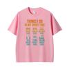 Dinge, die ich in meiner Freizeit mache Lustiger Typ Autoenthusiast T-Shirts Unisex Retro Mode Sommer T-Shirt Unisex Kleidung Lässiges T-Shirt