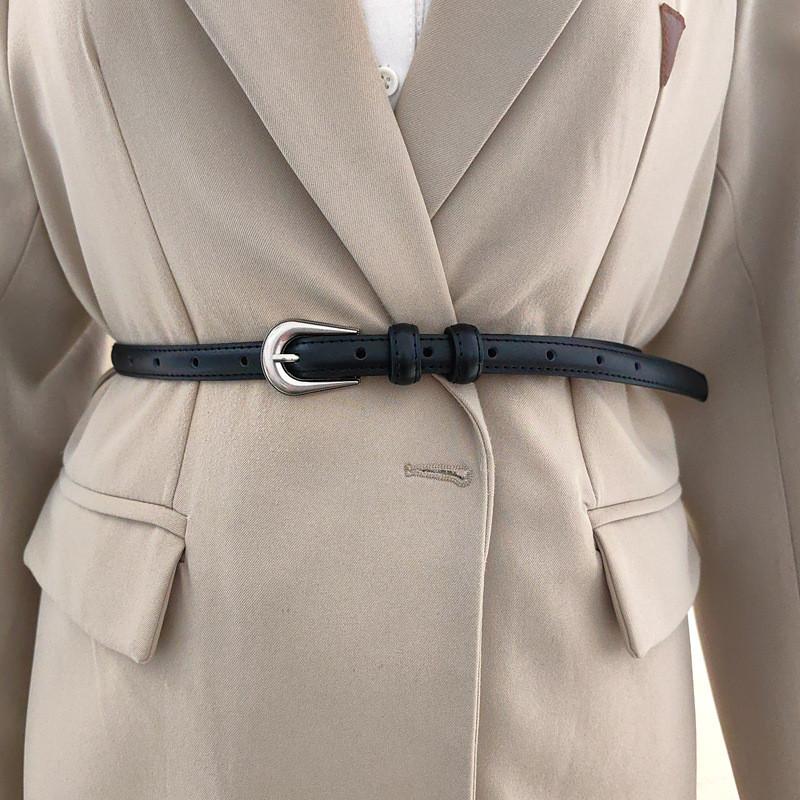 Minimalist Style Womens Waist Belt Metal Buckle Dress Suit Belt Shapewear