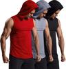Teseulla [3Pack] Hyperdry Cooling Quick-Drying Mesh Hooded Sleeveless Top