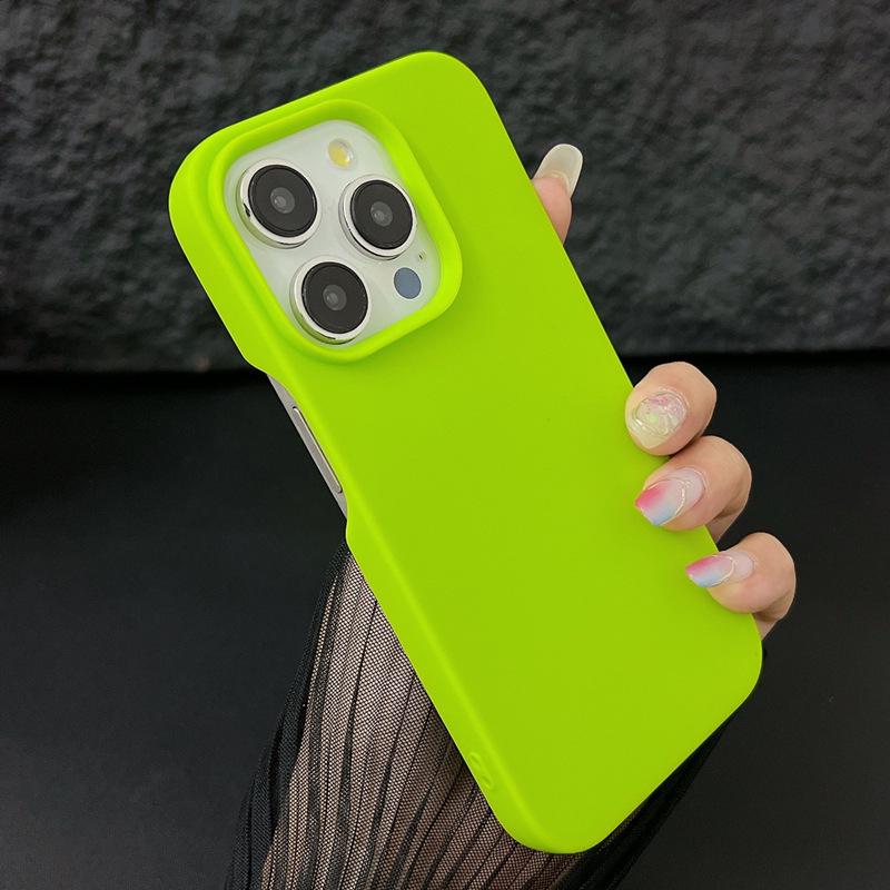 

Dopamine Soft Protective Apple iPhone 13/14/17 Pro Case with Ultra-thin Hollowed-out Buttons iPhone 17 Pro Max неоновый зеленый