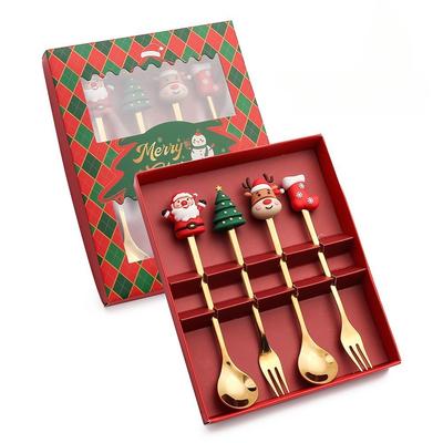 Juego de 4 tenedores para postre y fruta de acero inoxidable, mini juego de cubiertos para ensalada y comida, vajilla