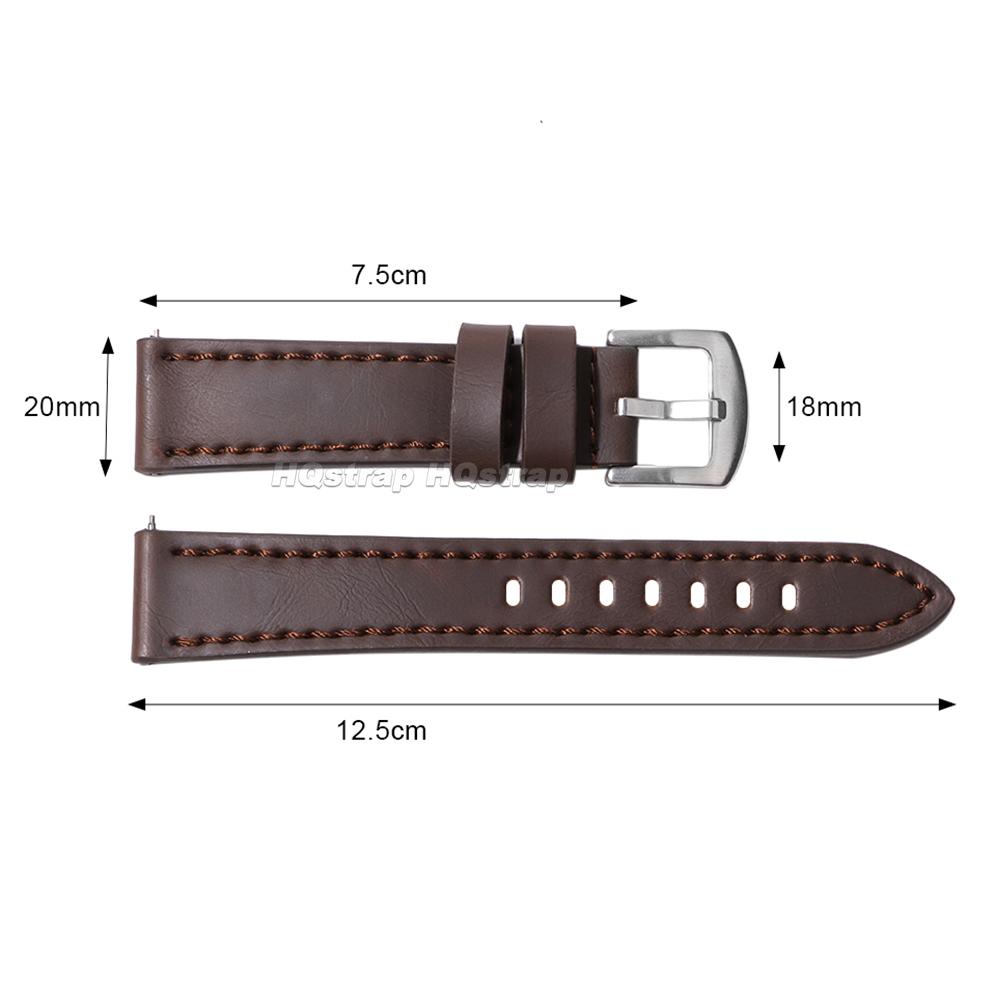 18mm 20mm 22mm 24mm Retro Leather Strap for Huawei Watch GT5/4/3 Calfskin Watch Band for Seiko Quick Release Watches Accessories