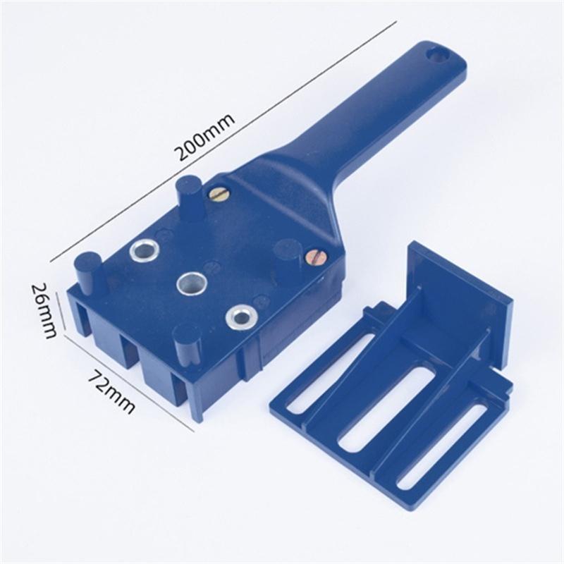 Wood Doweling Jig Handheld Pocket Hole Jig System 6/8/10mm Drill Bit Puncher Straight Hole Locator For Carpentry Dowel Joints