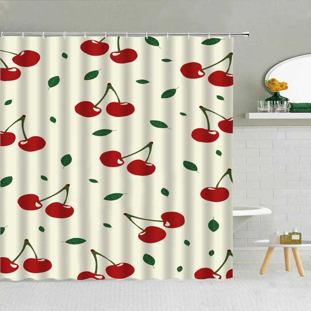 

Фруктовые вещи для наборов аксессуаров для ванной комнаты Роскошная душевая занавеска Водонепроницаемые складные перегородки Занавески для ванной Спальни 150X180CM-59.06X70.8