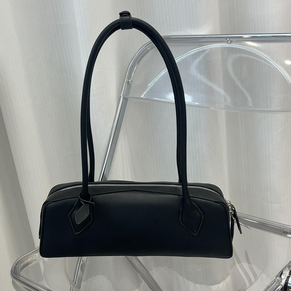 Dámská taška z pravé kůže Vzor líného jezevčíka Hovězí kůže Jednoramenní Podpažní Velkokapacitní Ruční Francouzský styl Taška pro ženy