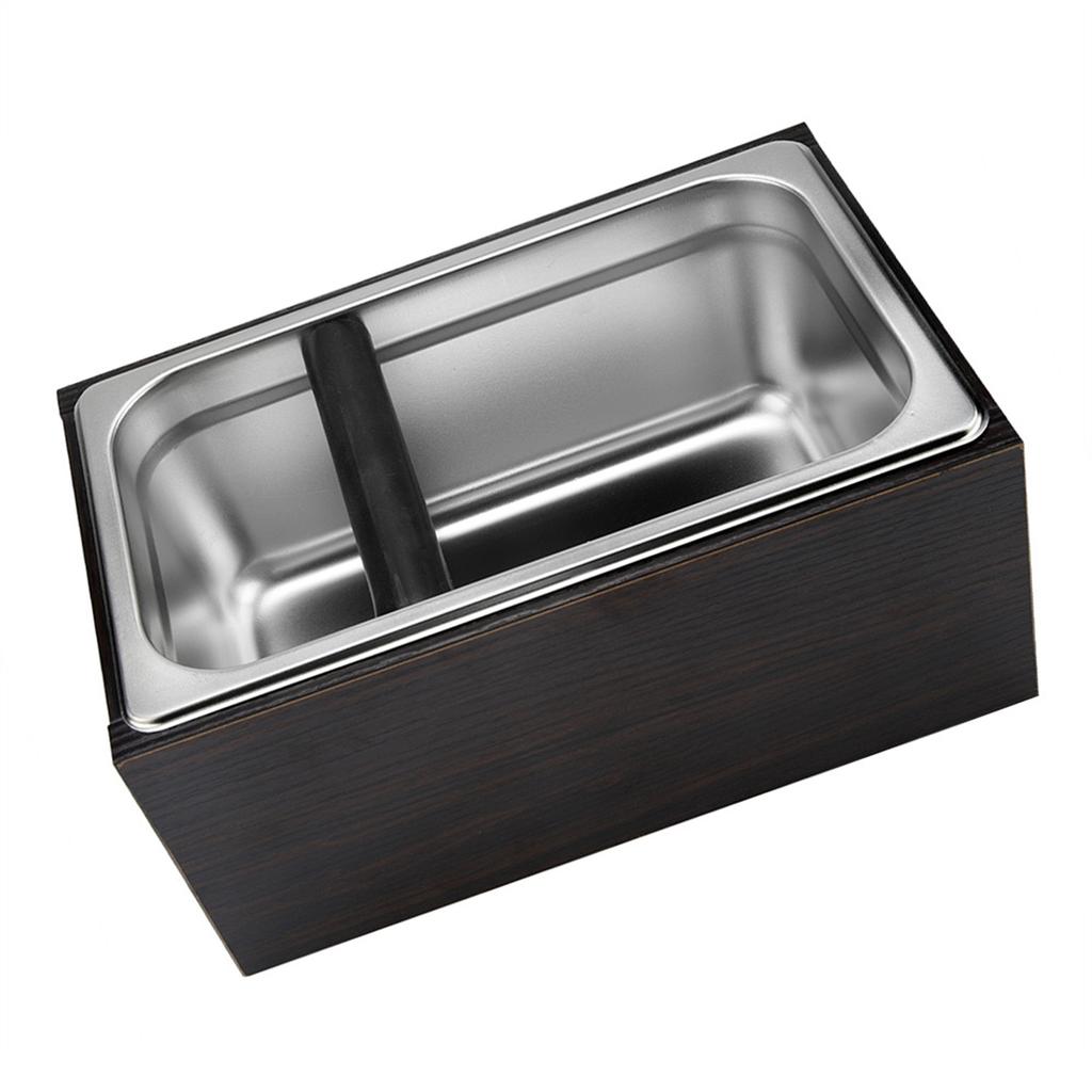 Kaffee Abschlagbehälter aus Edelstahl mit Griff Kaffeesatzbehälter Abfalleimer