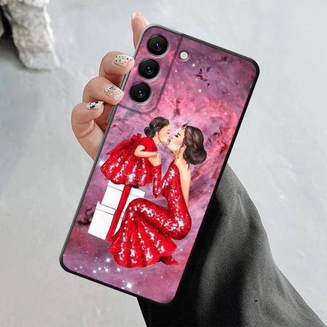 Shell For Samsung Galaxy S23 S22 S21 S20 Fe Ultra S10 S9 S8 Plus Note 20ultra 10plus Case Cover Mom Princess Baby Girl Woman