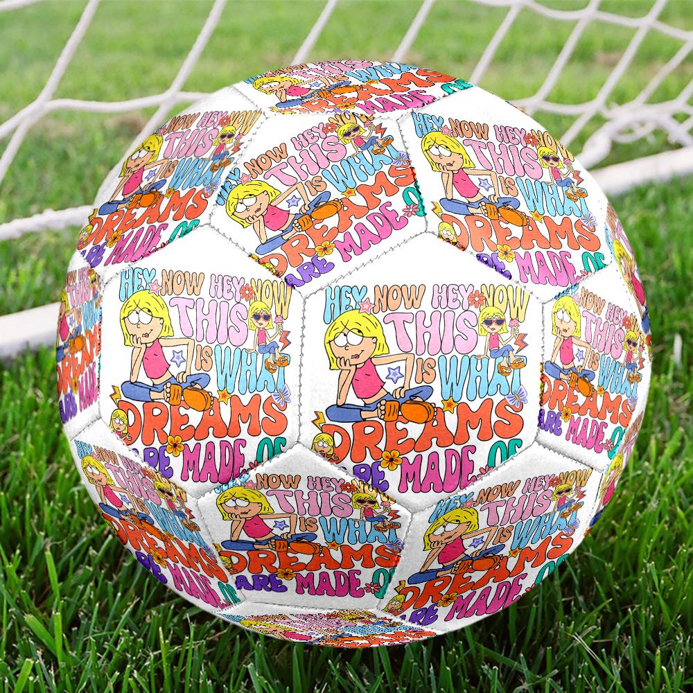 Lizzie McGuire Theme Size 5 Soccer Ball, Suitable for Both Indoor and Outdoor Matches, a Gift Suitable for Everyone.