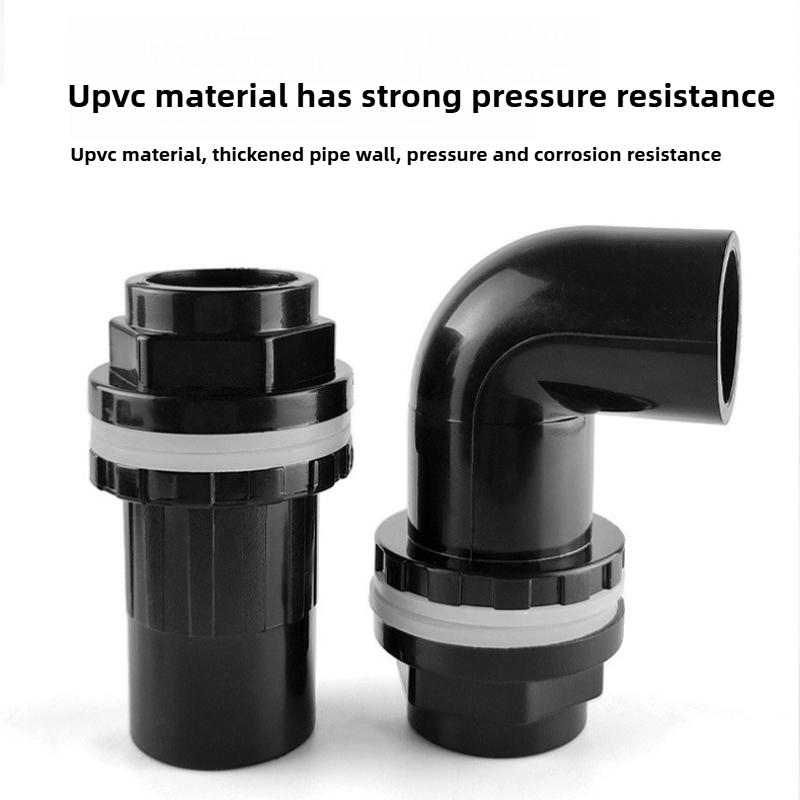 PVC Black Fish Tank Water Pipe Plastic Tube Fittings Elbow Joint Duck Bill Water Outlet Aquarium Accessories Water Inlet Pipes