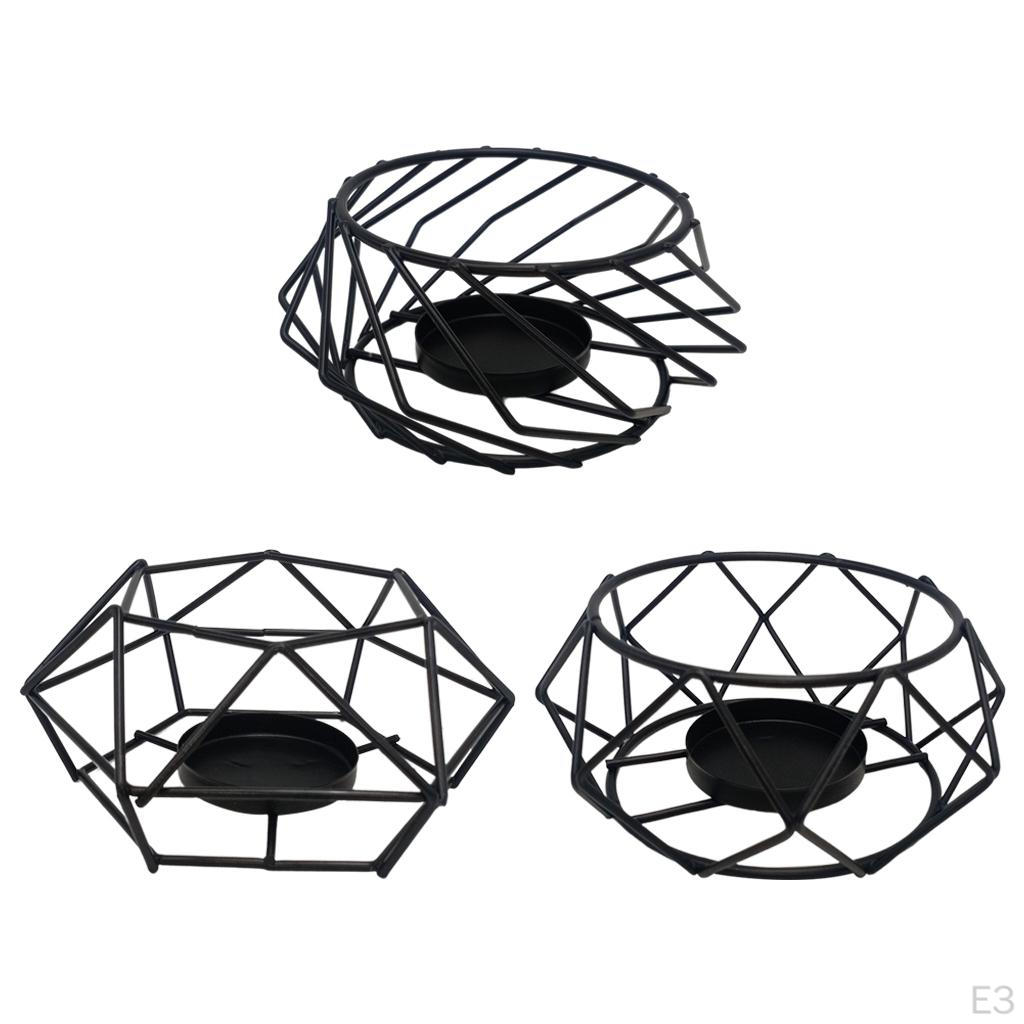 Candle Holder for Home Decor Stand Tealight Geometric Candlesticks Small