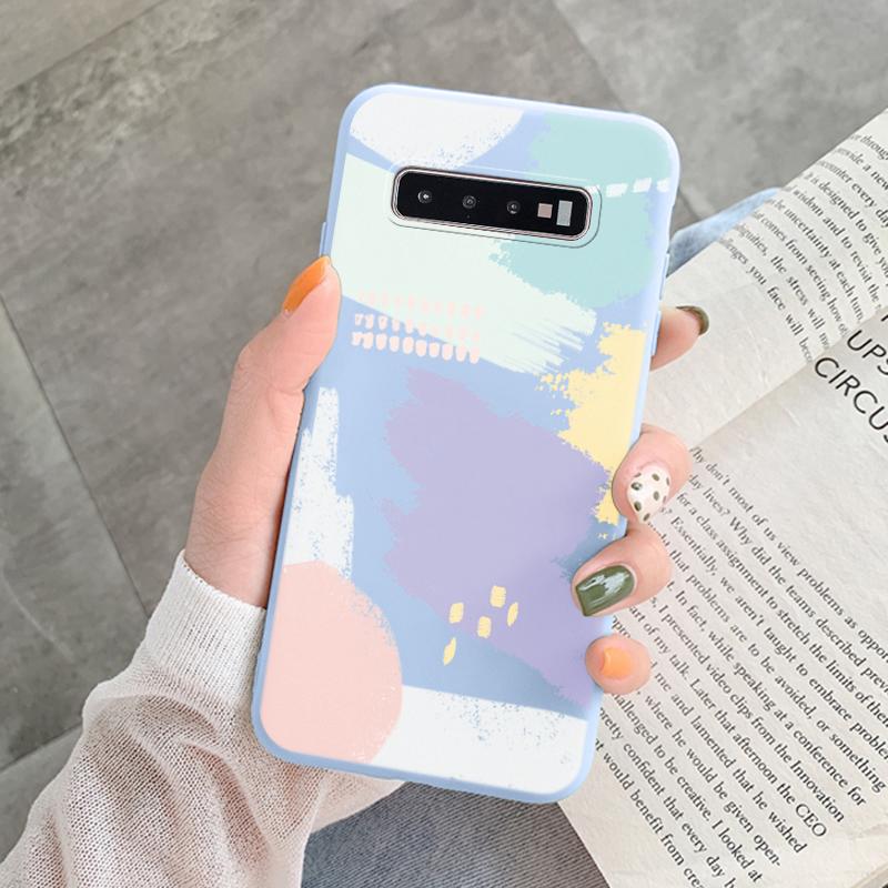 Case For Samsung Galaxy S10 Plus S 10 S10E Cover Cloud Graffiti Illustration Kanagawa Label Silicone Fundas For Samsung S10 S10e