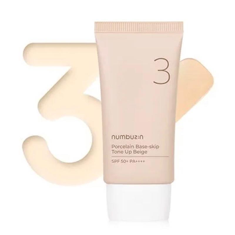 Numbuzin No.3 Porcelain Base-skip Tone Up Beige SPF50+PA++++ 50 мл Tone Up Beige 50ml