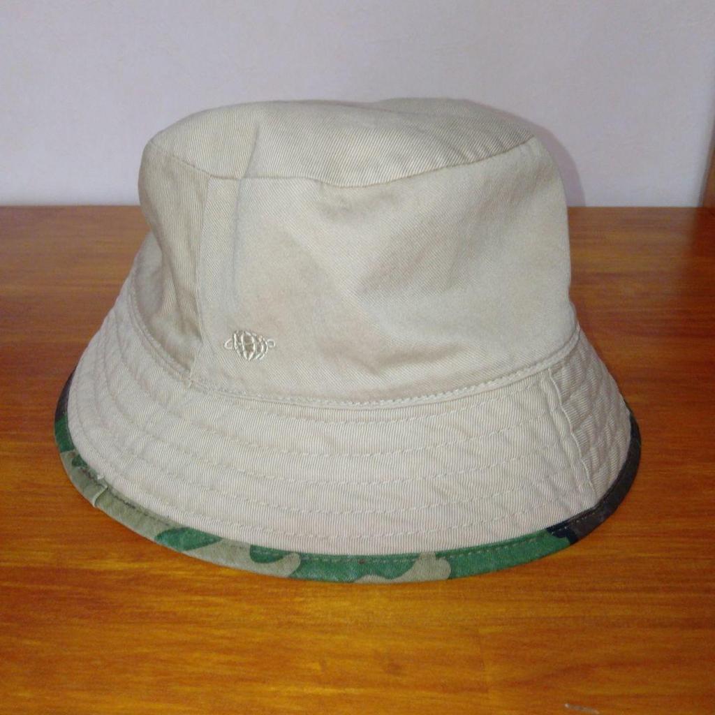 Used BEAMS bucket hat beige lining camouflage
