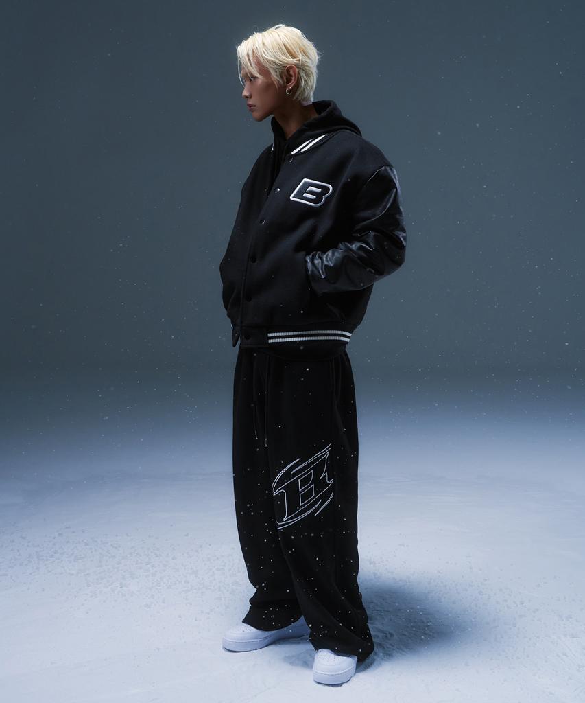 Born To Win Varsity Quilting Jacket [Black]