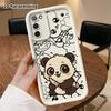 Phone Case: 2D Flat, Suitable for Samsung Galaxy A34 A35 M05 M06 S20 S22 S21 FE Plus 5G Protective Case, Knife-wielding Little Panda, Perfect Christma