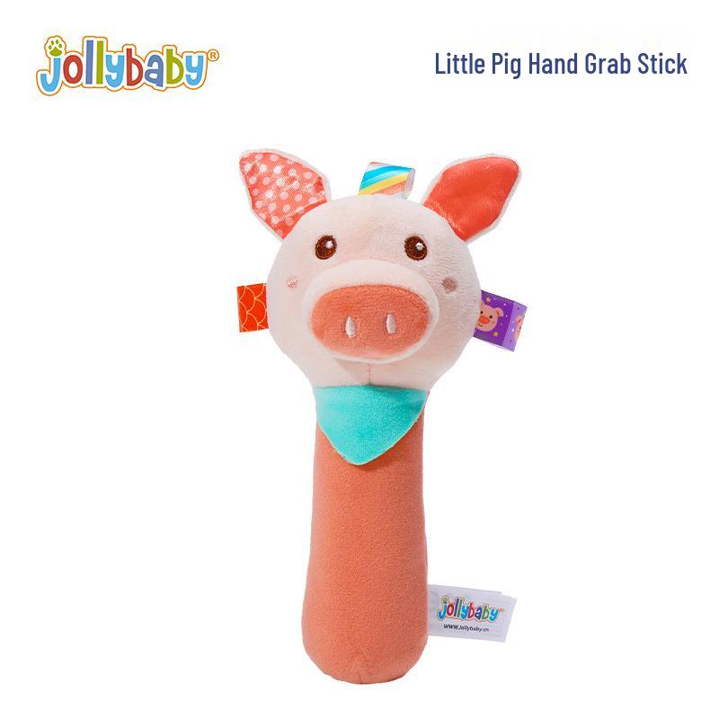 Jollybaby Newborn Grasping & Soothing Toy Doll - Washable Grip Practice BB Stick for Early Education