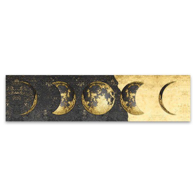 

Современная абстрактная Золотая Луна Настенная картина Картина на холсте Пейзажная живопись Луна Плакат для гостиной Домашний декор Настенный декор 50cm×100cm NoFrame