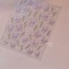 Gradient White Pink Butterfly Flower Shiny Stars Chic Spring Petal 5D Soft Adhesive Nail Art Stickers Decorations Manicure Decal