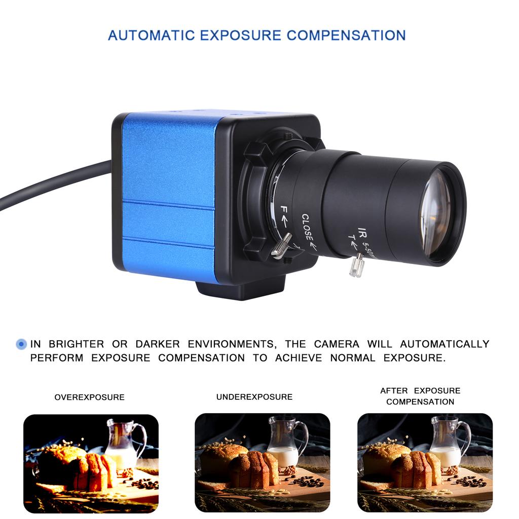1080P HD Camera Computer Camera Webcam 2 Megapixels 10X Optical Zoom 80 Degree Wide Angle Manual Focus Auto Exposure