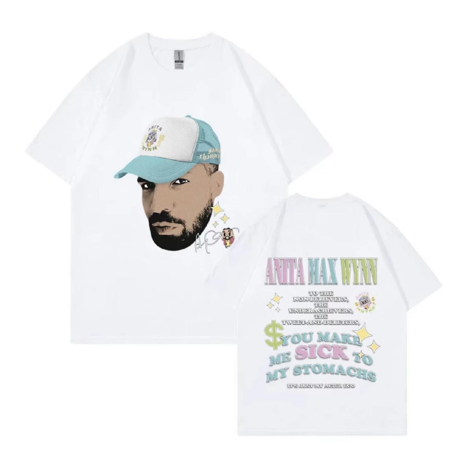 Drake Anita Max Wynn Funny Meme Graphic T Shirt Men Women Fashion Hip Hop Oversized T-shirt Casual O-Neck Cotton T shirts Tops S чёрный