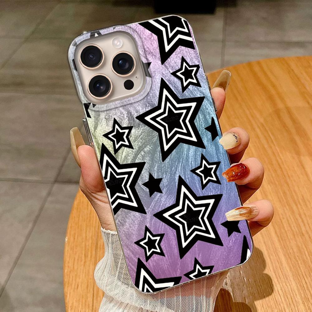 Gradient Colorful Pueple Butterfly For Apple iphone 16 Pro Max 16Plus 16e Cases Cover Soft Phone Case Fundas Silicone Clear Shell Back TPU Bumper