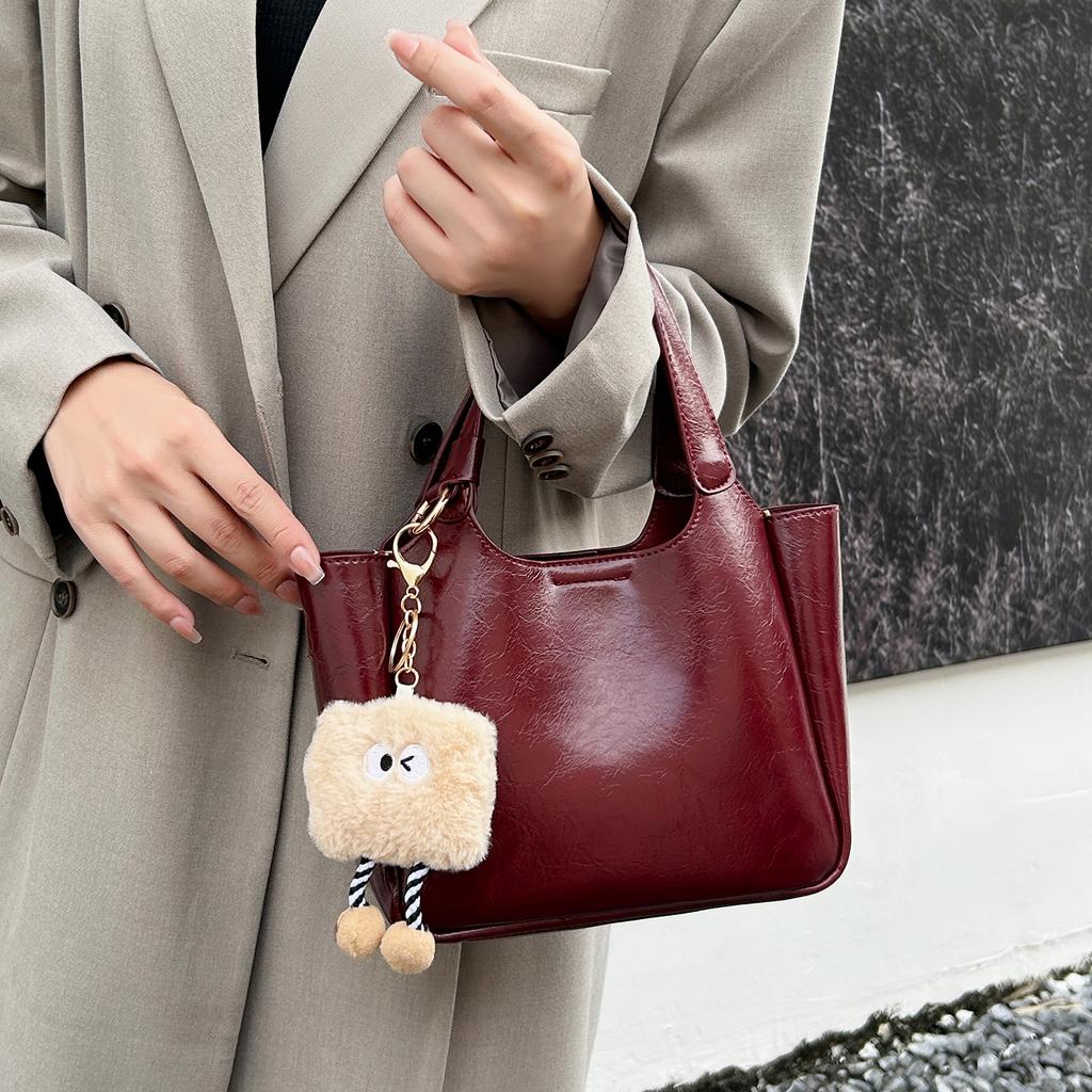 Niche Simple Handbag Fashion High Sense Hand Carry Bucket Bag Commuter Shoulder Messenger Bag