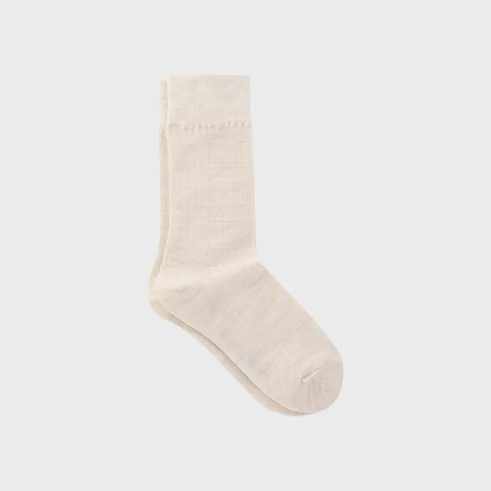 Basic Rib Socks_Melange Beige 7116284301