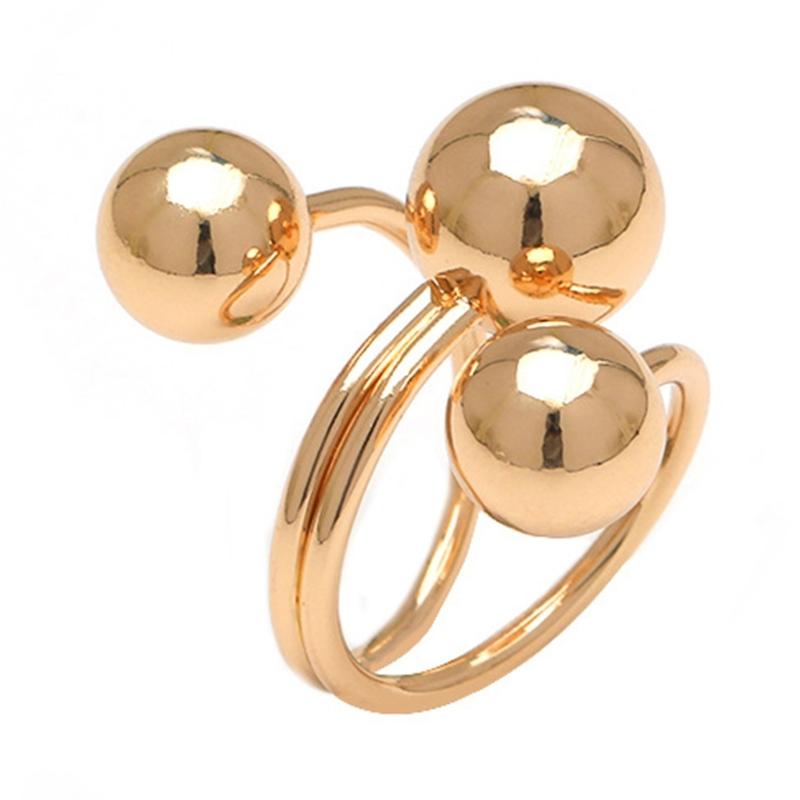 

Adjustable Size Ring with Glossy Sphere Open Finger Ring for Men and Women Stylish Jewelry for Party and Daily Wear 1
