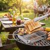 Stainless Steel Bread Toaster Folding Sausage Grilling Rack Barbecue Grill  Outdoor Camping