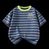 Bobdog Boys' Casual Striped Short Sleeve T-Shirt