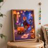 Disney Zootopia Nick and Judy Halloween Pumpkin Paint by Numbers Kit Hand Painted Home Decor Gift