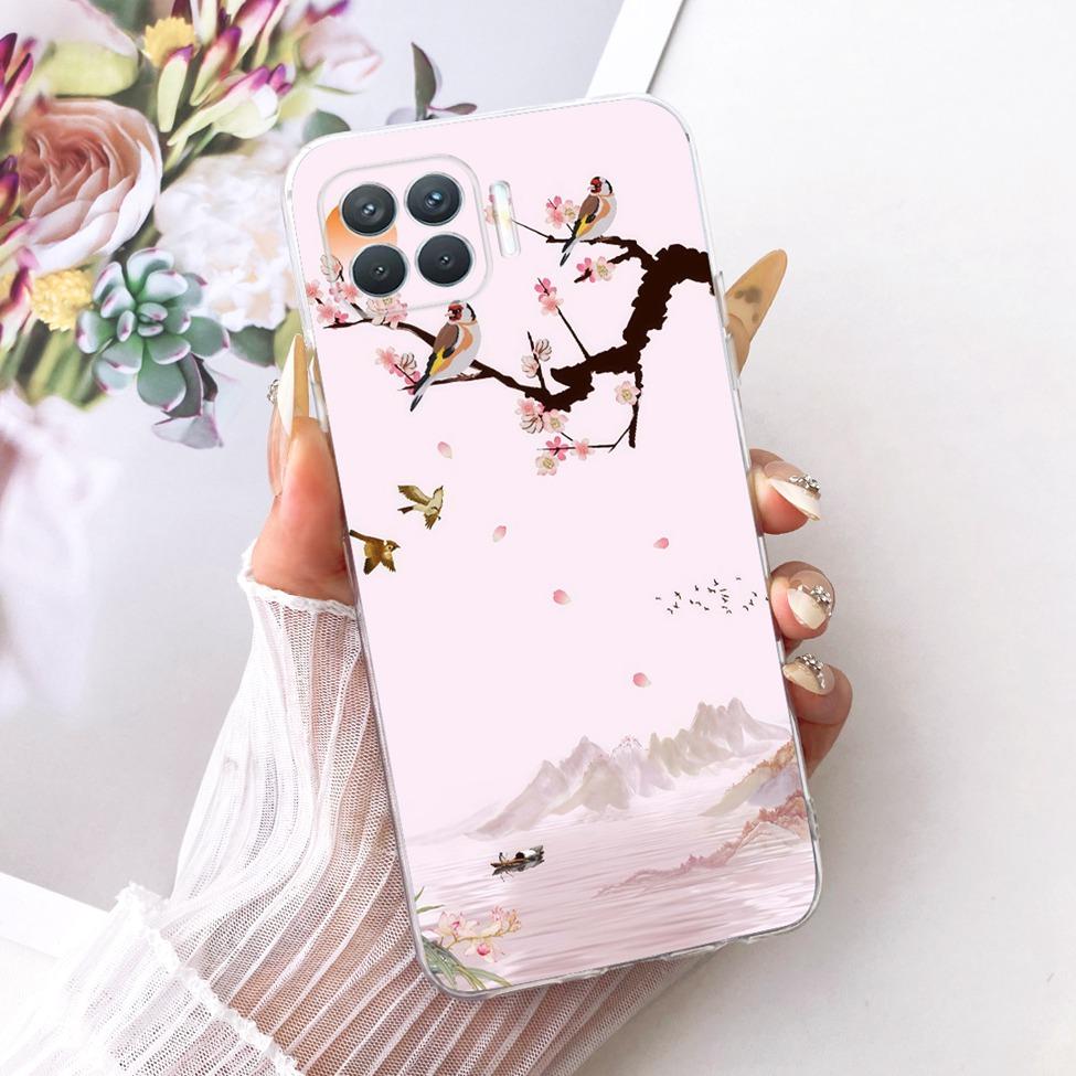 Klar Für Oppo F17 Pro Hülle CPH2119 Niedliche Katze Mode Schmetterling Lustig Bemalt Bumper Abdeckung Für Oppo F17 Pro Gehäuse