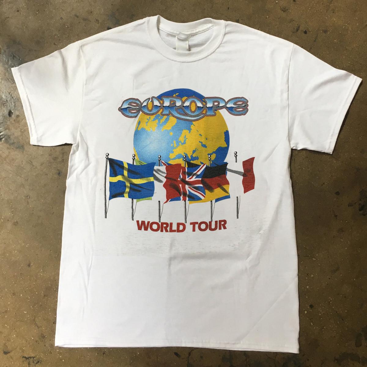 Collection EUROPE Band World Tour All Size S to 5XL T shirt L