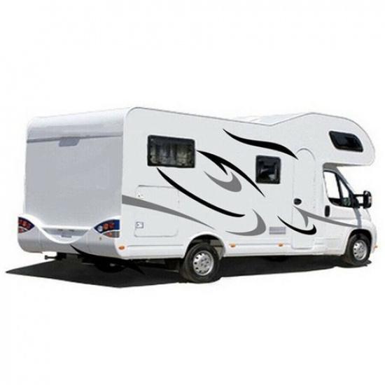 Stripes Graphics Vinyl Stickers Kit for Camping-Car Caravan RV Travel Trailer