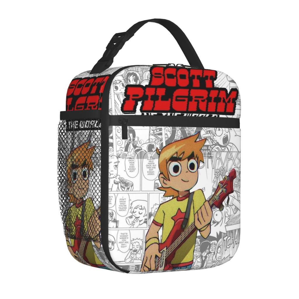 Scott Pilgrim Vs The World Insulated Lunch Bag Cooler Lunch Container Large Tote Lunch Box Food Handbags Work Travel