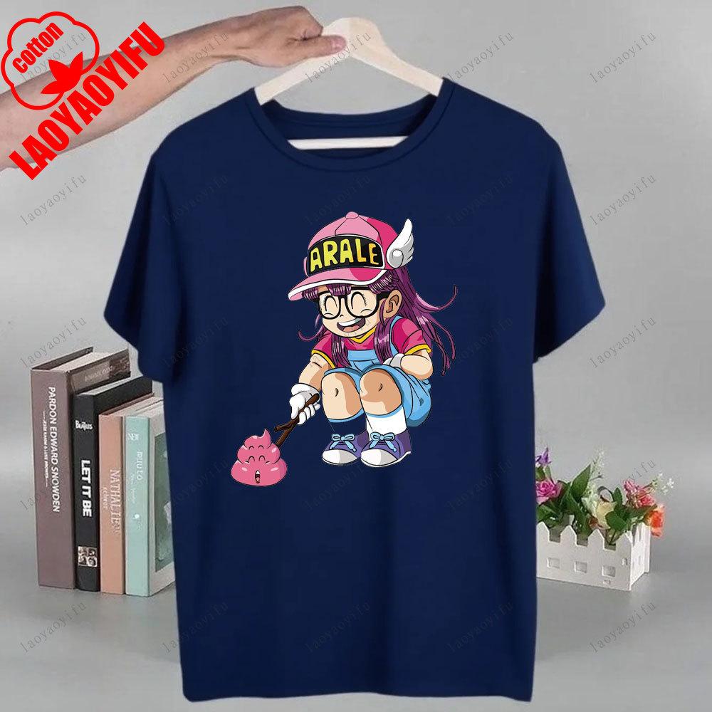 Arale T-shirts Women Graphic Japanese Manga Tshirt Breathable Camisetas Fashionable and Casual Cotton Short Sleeved Round Neck